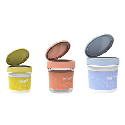 Kilit Kapaklı 8oz 16oz 20oz Boş Plastik PP Kozmetik Krem Kavanoz Ambalajı