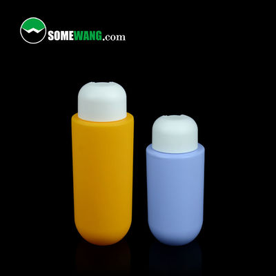 Özel Renkli HDPE Düz Omuz Yuvarlak Alt Şişe Kozmetik 300ml 400ml Losyon Ambalajı