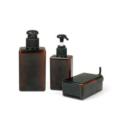 100ml 200ml 250ml Petg Krem Kavanoz 24/410 Kare Amber Şampuan Şişesi