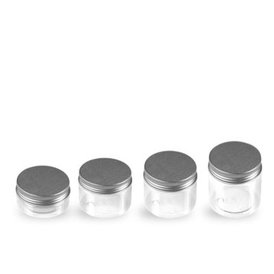 250g Vidalı Kapaklı Plastik PET Plastik Kavanozlar Metal Kapaklı Çerez Plastik Gıda Saklama Kavanozları