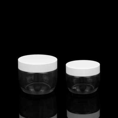 Ağır Duvar 30ml 50ml PET Plastik Cilt Bakımı Boş Krem Kavanoz Ambalajı