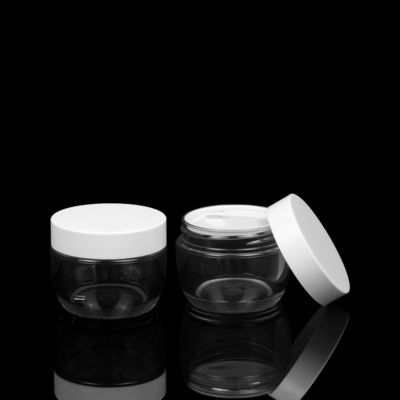 Ağır Duvar 30ml 50ml PET Plastik Cilt Bakımı Boş Krem Kavanoz Ambalajı