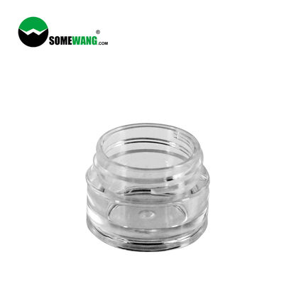 8ml Kalın Duvar Temizle Yuvarlak PET Plastik Kozmetik Kavanoz Ambalaj Göz Kremi İçin Siyah Kapak