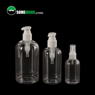 Pompa Püskürtücü Kozmetik Ambalaj ile 100ml / 200ml / 500ml Şampuan Duş PET Plastik Şişe