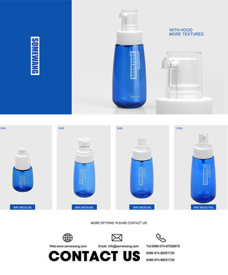 30ml 60ml 80ml 100ml Boş Plastik PETG Kozmetik Ambalaj Setleri PETG Duş Jeli Şişesi