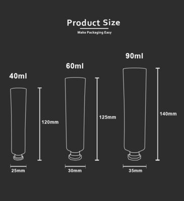 Diş Macunu Güneş Kremi İçin Vidalı Kapaklı 40ml 60ml 90ml ABL Plastik Tüp