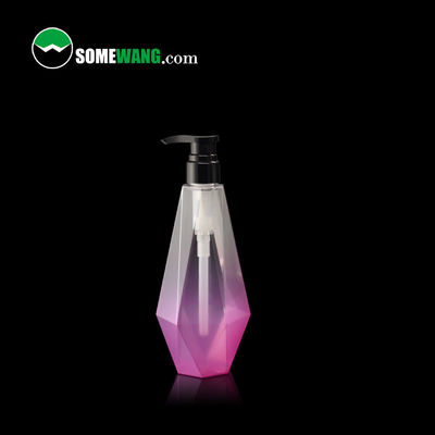 Şampuan için 300ml / 500ml / 750ml Özel PETG Eşkenar Dörtgen Silindir Şişe Setleri