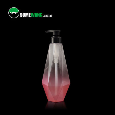 Şampuan için 300ml / 500ml / 750ml Özel PETG Eşkenar Dörtgen Silindir Şişe Setleri