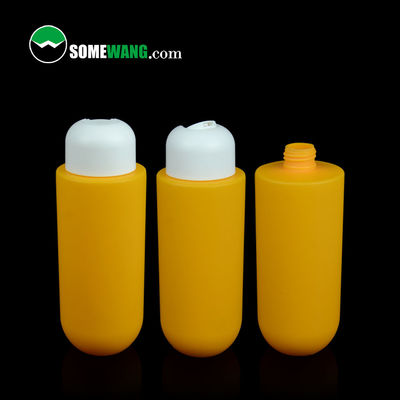 Özel Renkli HDPE Düz Omuz Yuvarlak Alt Şişe Kozmetik 300ml 400ml Losyon Ambalajı